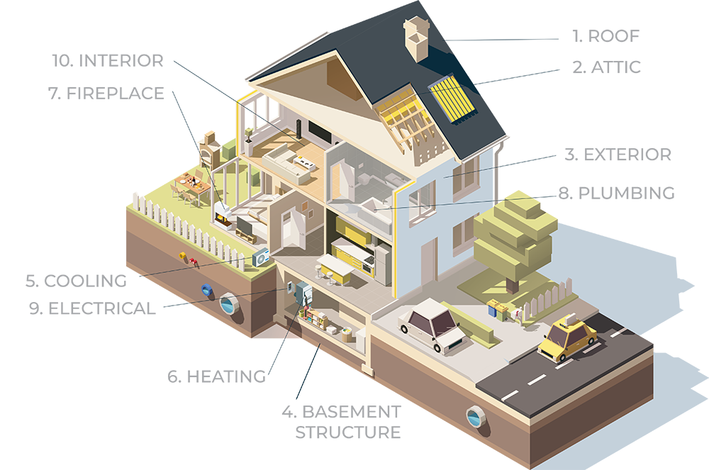 Infographic depicting what can be expected from your home inspection.